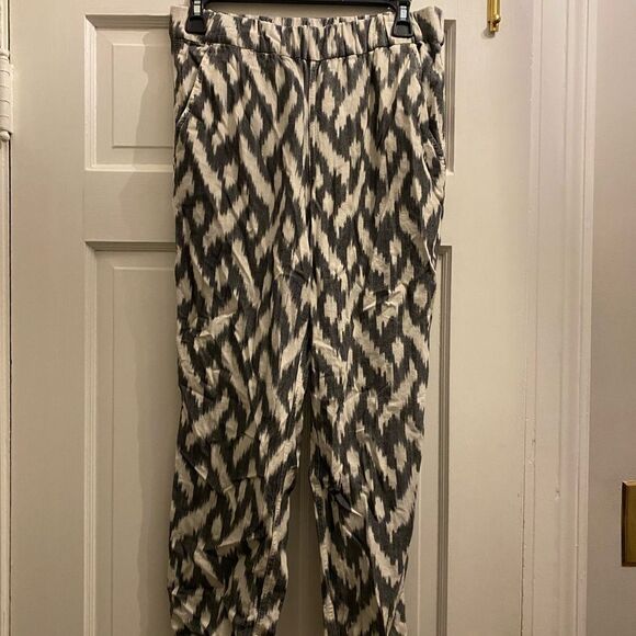 J. Crew Printed Trouser with Cinched Ankle Bottom Size 4 - Picture 1 of 3